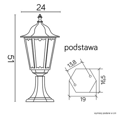 Lampa ogrodowa stojąca K 4011/1