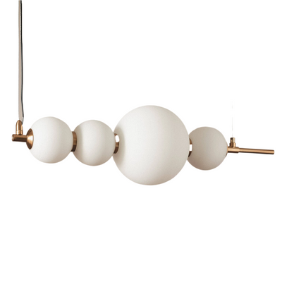 Lampa Wisząca Liniowa Szklana Złota 73cm 10W Abruzzo Cavolo