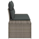 Sofa Ogrodowa z poduszką Szary 184 x 62 x 69 cm polirattan