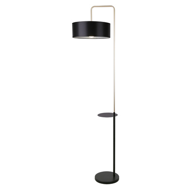 Lampa podłogowa czarna złota 1xE27 Impact 51-00026