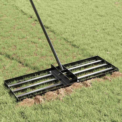 Rake leveling do ogrodu Czarny Stal malowana proszkowo