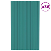 Panel dachowy 36 pcs zielony 80 x 45 cm Stal galwanizowana