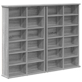 Kabinet na płyty CD 2 szt. Szary Sonoma 60 x 17 x 92 cm