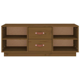vidaXL Szafka pod TV, miodowy brąz, 100x34x40 cm, lite drewno sosnowe