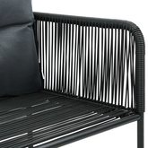 vidaXL 7-częściowy zestaw mebli ogrodowych, rattan PVC, czarno-brązowy