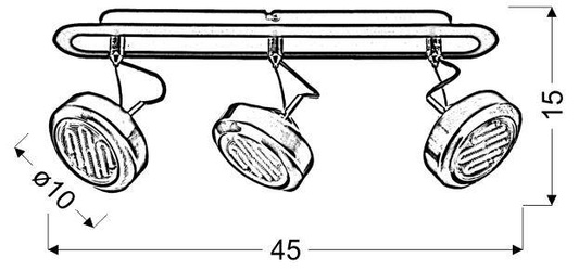 Lampa ścienna listwa 3X9W GX53 EARTH 93-15801