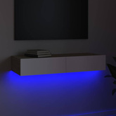 vidaXL Szafka pod TV z LED, biel i dąb sonoma, 90x35x15,5 cm