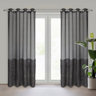 Firana Przel czarna 140x250