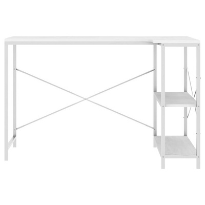 vidaXL Biurko komputerowe, białe 110x72x70 cm, materiał drewnopochodny
