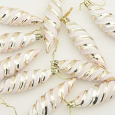 Świąteczna kula w spiralnym kształcie 40 pcs szampański
