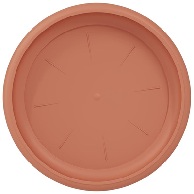 Okrągły Talerzyk Kwiatowy 24 pcs Czerwony ceglasty ? 14 x 2 cm