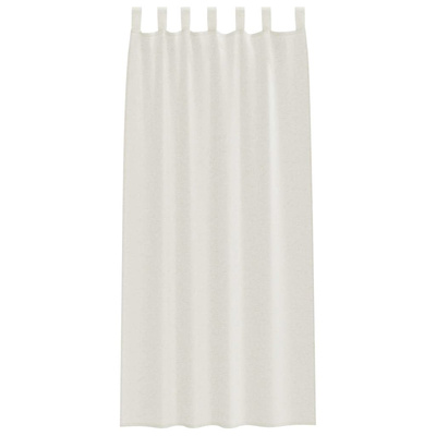Firany Voile z zasłonami 2 pcs Kremowy 245 x 140 cm Poliester