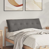 Poduszka na plecy Jasnoszary 140 x 50 cm Tkanina sztruksowa