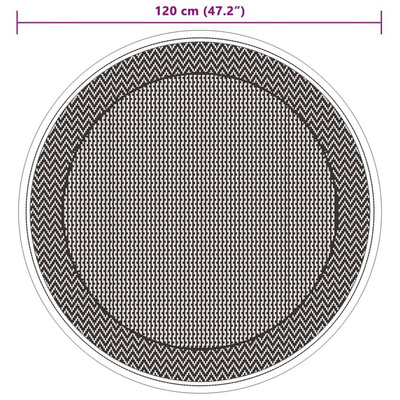 vidaXL Dywan na zewnątrz, zielony, ?120 cm, PP
