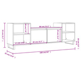 vidaXL Szafka pod TV, wysoki połysk, biała, 160x35x55 cm