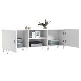 vidaXL Szafka pod TV, biała, 150x30x50 cm, materiał drewnopochodny wariant 8
