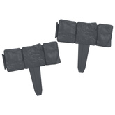 Obrzeża trawnikowe stylizowane na kamień, 41 szt., plastik 10 m