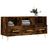 vidaXL Szafka pod TV, przydymiony dąb, 102x36x50 cm wariant 6