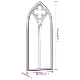 vidaXL Lustro do wnętrz, czarne, 70x30 cm, żelazne model standard