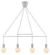 Lampa wisząca Alto metalowa 4-punktowa nad stół regulowana biała matowa