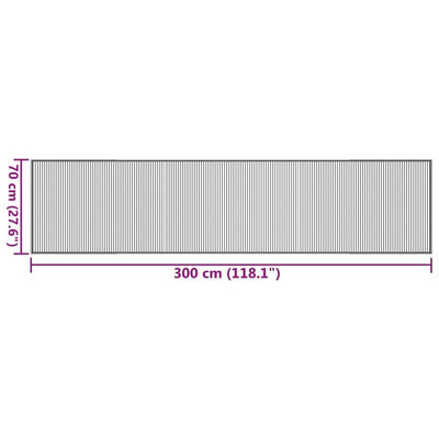 vidaXL Dywan prostokątny, jasny naturalny, 70x300 cm, bambusowy