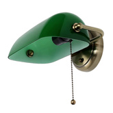 Kinkiet Abigali Bankierka E27 vintage zielony