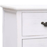vidaXL Szafka pod TV, antyczna biel, 108x30x40 cm, drewno paulownia