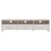 vidaXL Szafka pod TV HAMAR, biała, 158x40x40 cm, lite drewno sosnowe