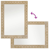 vidaXL Lustro łazienkowe, 50x70x2,5 cm, lite drewno mango i szkło model standard