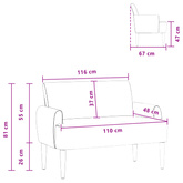 Sofa dwuosobowa z guzikowym pikowaniem ciemnoszary