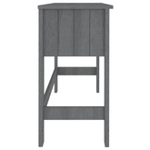 vidaXL Biurko HAMAR, ciemnoszare, 110x40x75 cm, lite drewno sosnowe