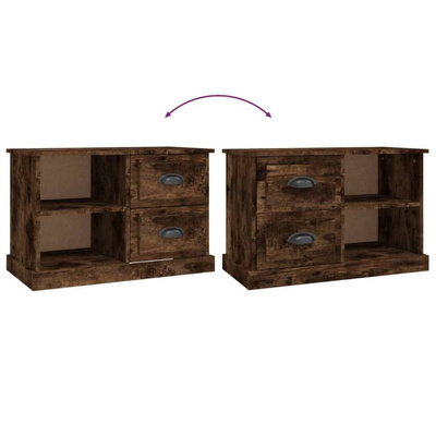 vidaXL Szafka pod TV, przydymiony dąb, 73x35,5x47,5 cm
