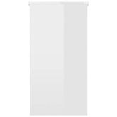 vidaXL Biurko, białe z połyskiem, 80x40x75cm, materiał drewnopochodny