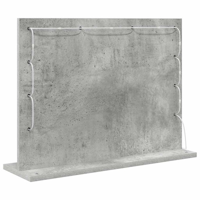 Lustro toaletowe Prostokątny Betonowy szary 60 x 45 x 18 cm