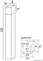 Lampa ogrodowa stojąca CB-830 BL