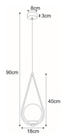 Lampa wisząca K-4770 z serii NEVE BLACK