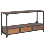 vidaXL Szafka pod TV z 3 szufladami, 120x30x60 cm, lite drewno sosnowe