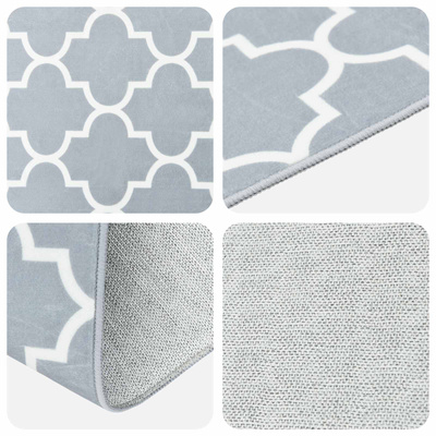 Chodnik dywanowy ORIZ 1150 gsm Szary i biały