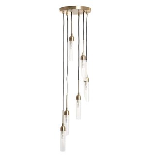 Lampa Wisząca Złota Szklana 6xG9 Abruzzo Speranza