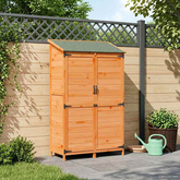 Shed ogrodowy brązowy 106,5 x 56 x 176 cm Drewno Świerkowe