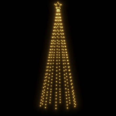 vidaXL Choinka stożkowa, 310 ciepłych białych LED, 100x300 cm