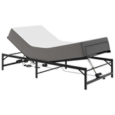 Elektro Regulowany Stelaż Łóżka Czarny 100 x 190 cm Stal