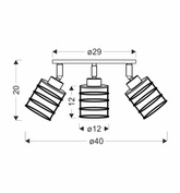 Lampa sufitowa czarna/złota talerz 3xE27 Glob 98-00392