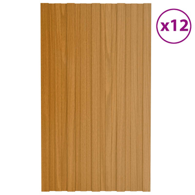 Panel dachowy 12 pcs naturalny 80 x 45 cm Stal galwanizowana