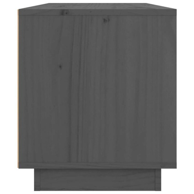 vidaXL Szafka pod TV, szara, 80x34x40 cm, lite drewno sosnowe