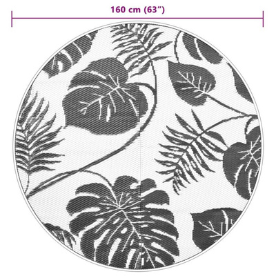 vidaXL Dywan na zewnątrz, zielony, Ø160 cm, PP