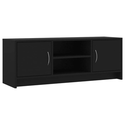 vidaXL Szafka pod TV, czarna, 102x30x37,5 cm, materiał drewnopochodny