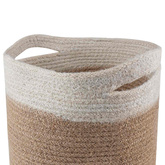 Zestaw doniczek 2 pcs Naturalne i białe ? 21 x 21 cm