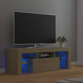 vidaXL Szafka pod TV z oświetleniem LED, dąb sonoma, 120x35x40 cm wariant 4