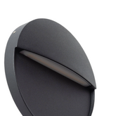 Kinkiet zewnętrzny czarny okrągły IP54 6W CCT Abruzzo Lunaria